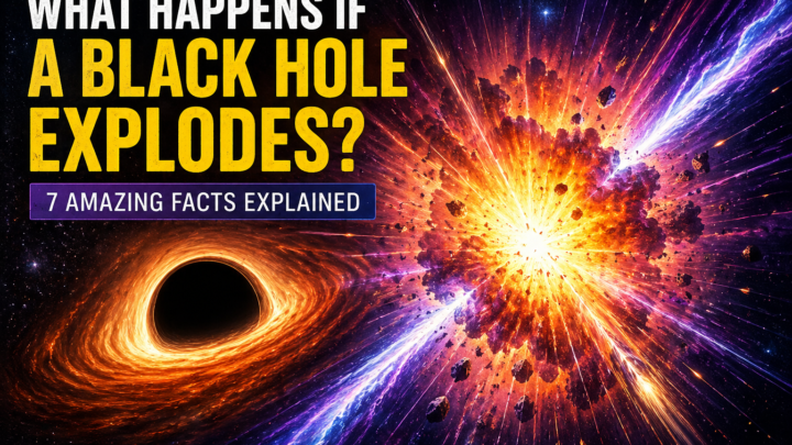 What happens if a black hole explodes in space